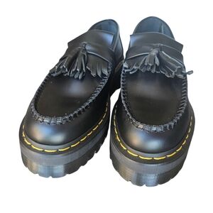 Dr. Martens Adrian Quad Leather Platform Loafers Unisex US Mens 9 / Ladies Sz 10